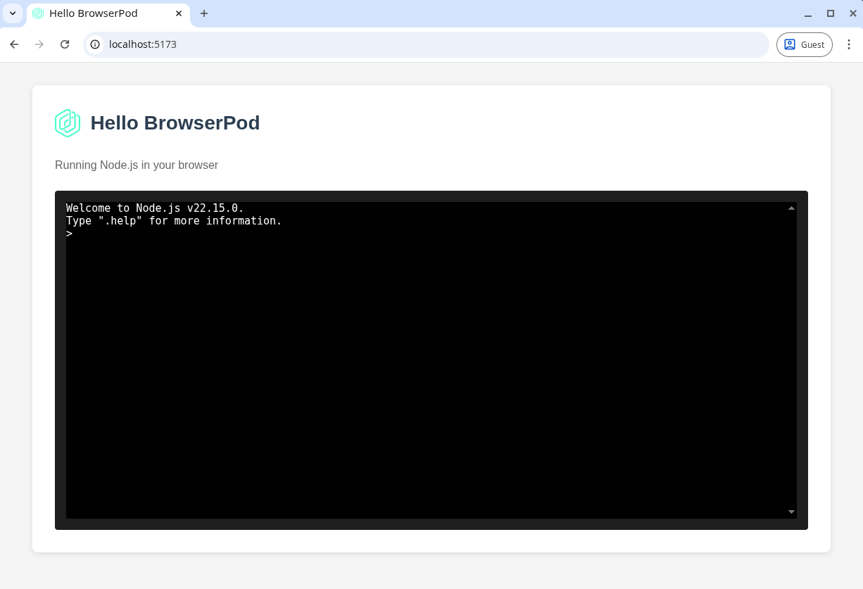 Output of the basic template